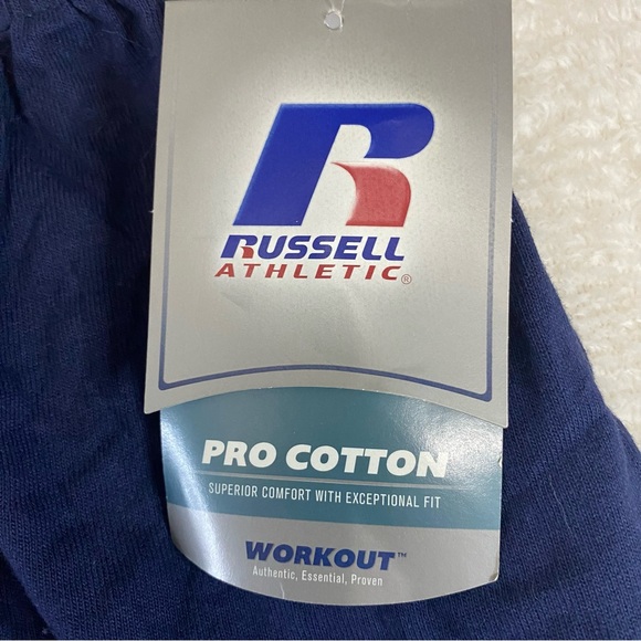 NWT Russell Athletic Men's Pro Cotton Jogger Athletic Casual Pants Navy Blue XL - Picture 3 of 11